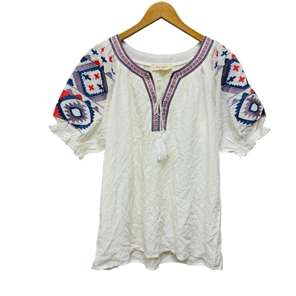 Luna Moon Embroidered Blouse